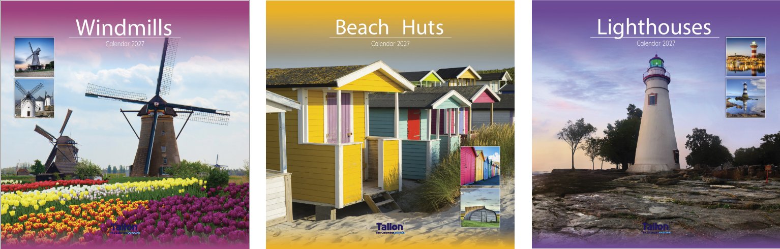 Tallon Beach Hut, Light House & Windmill Kalender 2027