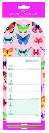 Tallon Butterflies & Flowers Magnetische Weekkalender 2027