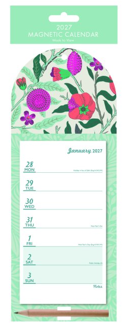 Tallon Butterflies & Flowers Magnetische Weekkalender 2027