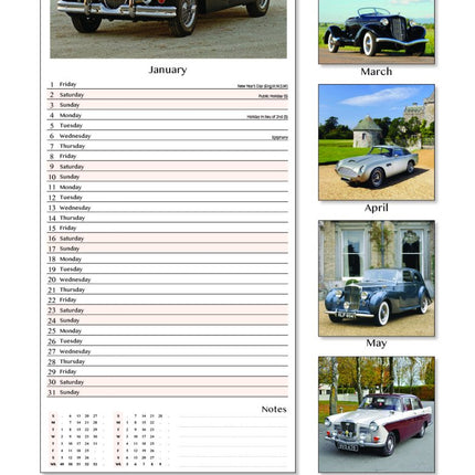 Tallon Classic & Retro Cars Kalender 2027 Slimline