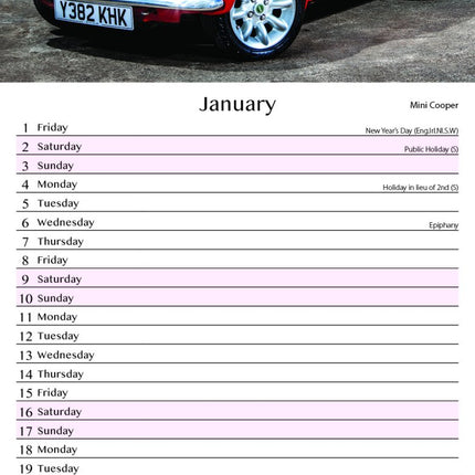 Tallon Classic & Retro Cars Kalender 2027 Slimline