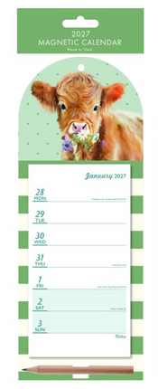 Tallon Cow and Bee Magnetische Weekkalender 2027