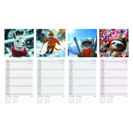 Tallon Crazy Animals Kalender 2027 Slimline
