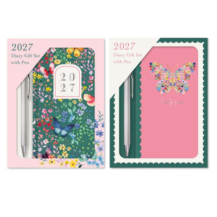 Tallon Giftset Slim Agenda 2027 Butterfly Met Pen
