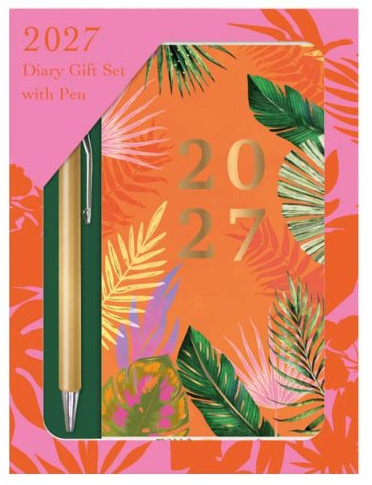 Tallon Giftset Slim Agenda 2027 Tropical Met Pen