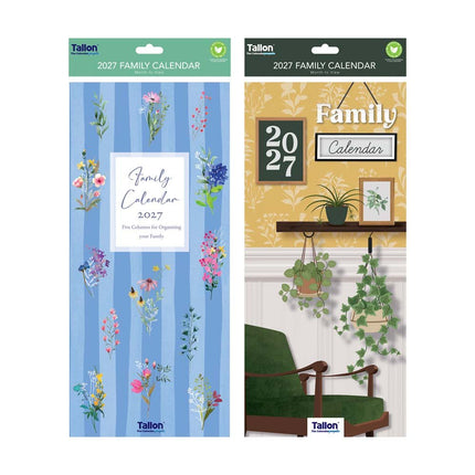 Tallon Home and Botanical Family Planner 2027 Slimline
