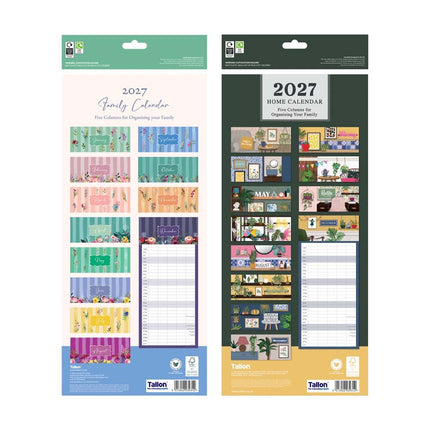 Tallon Home and Botanical Family Planner 2027 Slimline