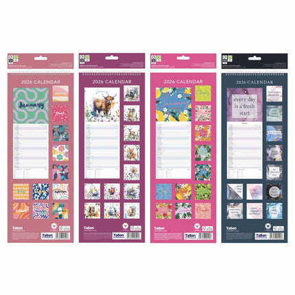 Tallon Mixed Illustrative Kalender 2027 Slimline