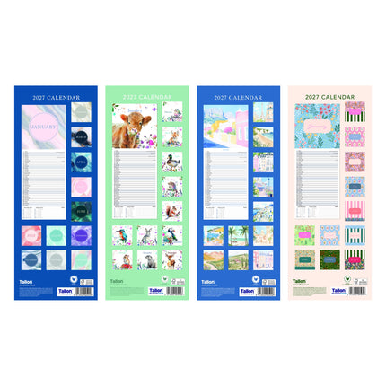 Tallon Mixed Illustrative Kalender 2027 Slimline