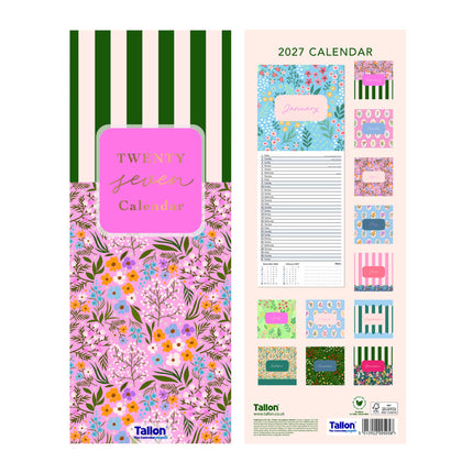 Tallon Mixed Illustrative Kalender 2027 Slimline