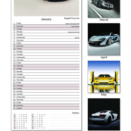 Tallon Super Bikes & Cars Kalender 2027 Slimline