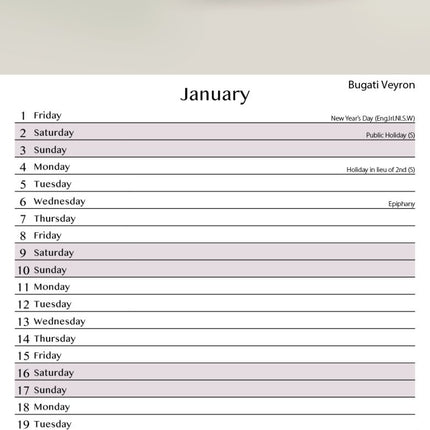 Tallon Super Bikes & Cars Kalender 2027 Slimline