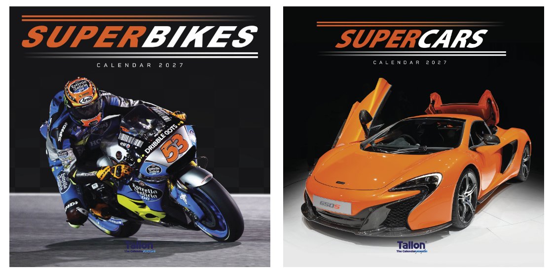 Tallon Super Bikes & Fast Cars Kalender 2027