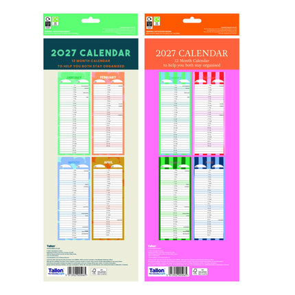 Tallon Two Column Kalender 2027 Slimline
