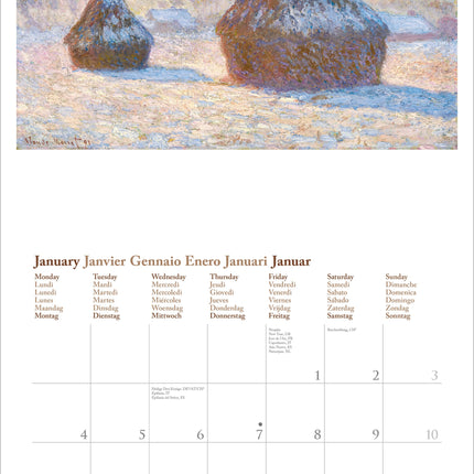 teNeues Publishing Claude Monet Kalender 2027