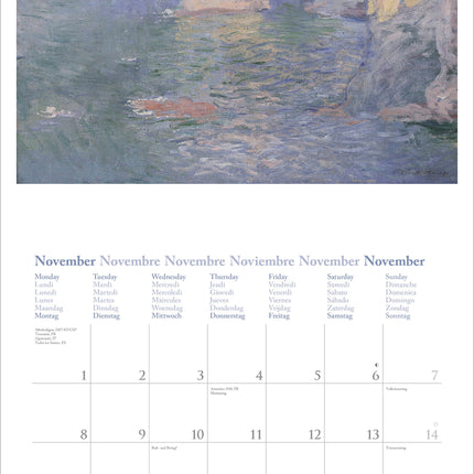 teNeues Publishing Claude Monet Kalender 2027