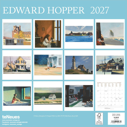 teNeues Publishing Edward Hopper Kalender 2027