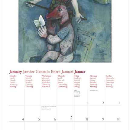 teNeues Publishing Marc Chagall Kalender 2027