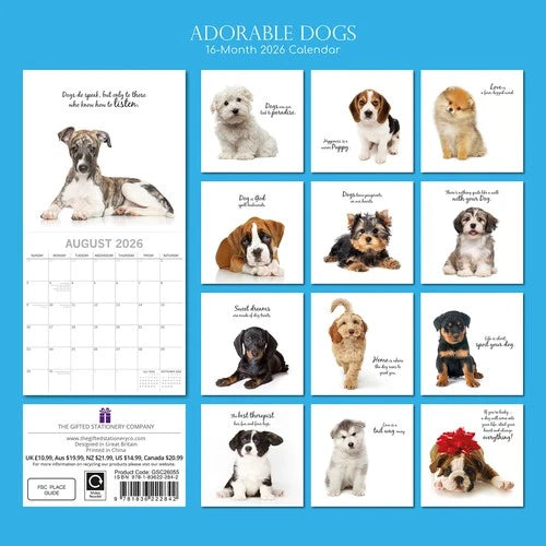 The Gifted Stationary Adorable Dogs Kalender 2026