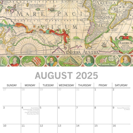 The Gifted Stationary Antique Maps Kalender 2025