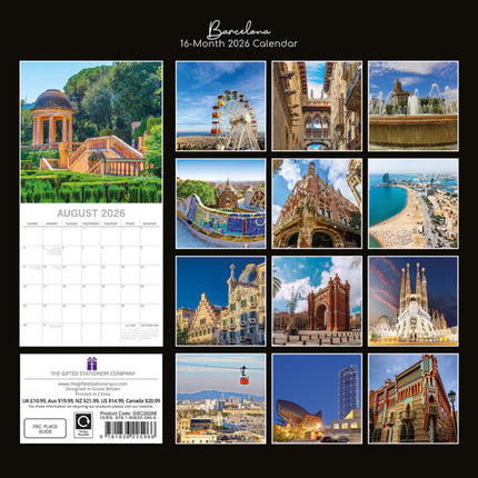 The Gifted Stationary Barcelona Kalender 2026