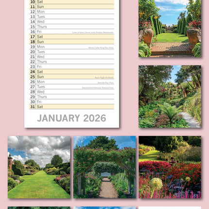 The Gifted Stationary Beautiful Gardens Slimline Kalender 2026