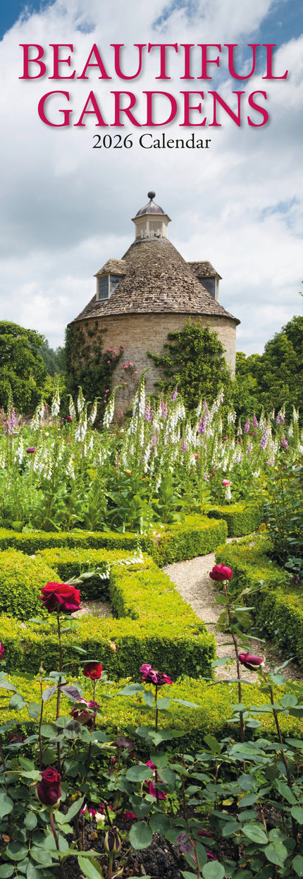 The Gifted Stationary Beautiful Gardens Slimline Kalender 2026