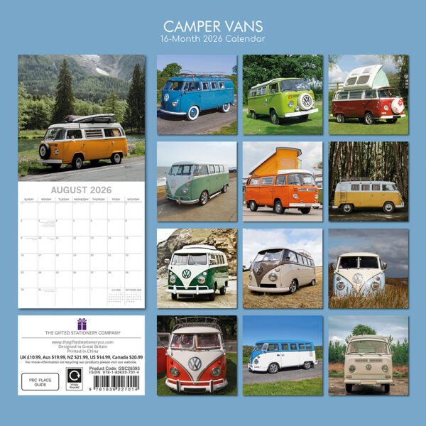 The Gifted Stationary Camper Vans Kalender 2026