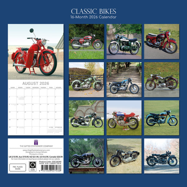 The Gifted Stationary Classic Bikes Kalender 2026