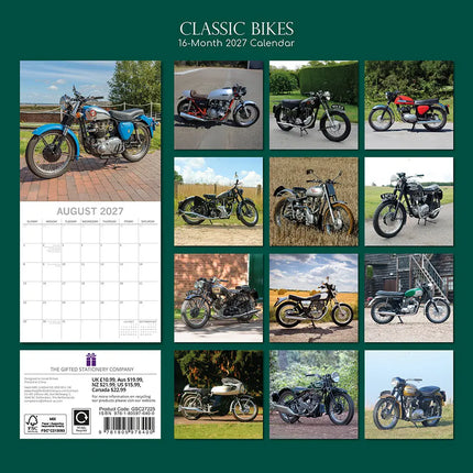 The Gifted Stationary Classic Bikes Kalender 2027