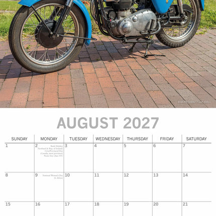 The Gifted Stationary Classic Motorbikes Kalender 2027