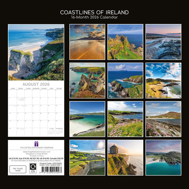 The Gifted Stationary Coastlines of Ierland Kalender 2026