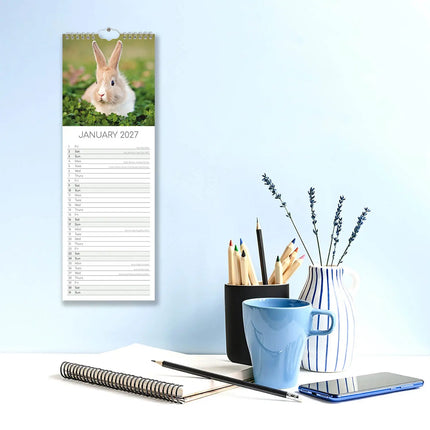 The Gifted Stationary Cute Bunnies Kalender Slimline 2027