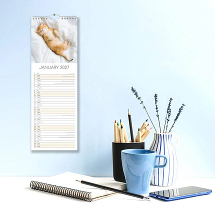 The Gifted Stationary Cute Kittens Slimline Kalender 2027