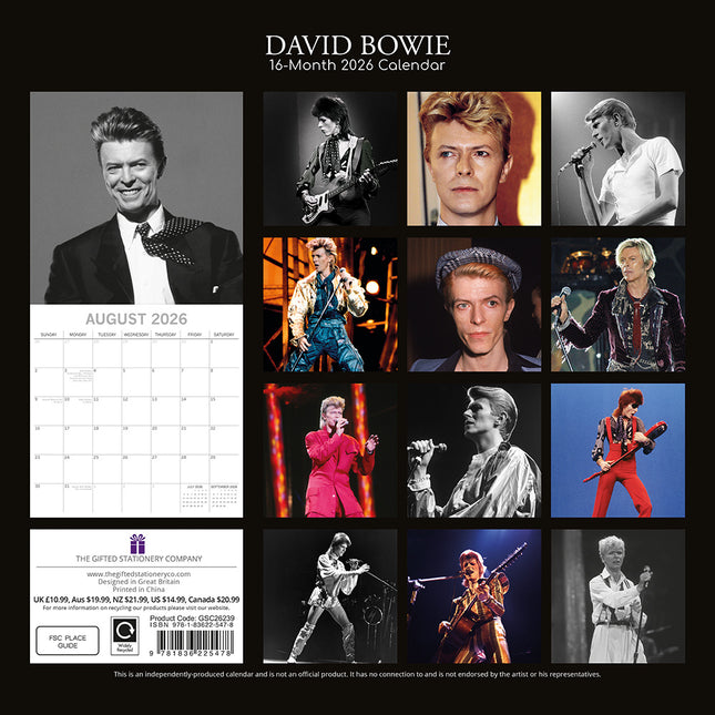 The Gifted Stationary David Bowie Kalender 2026