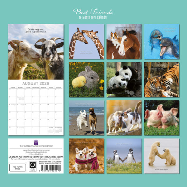 The Gifted Stationary Dieren Vrienden Kalender 2026