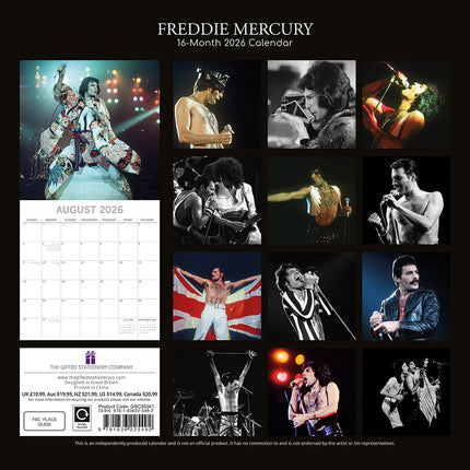 The Gifted Stationary Freddie Mercury 16 maanden Kalender 2026