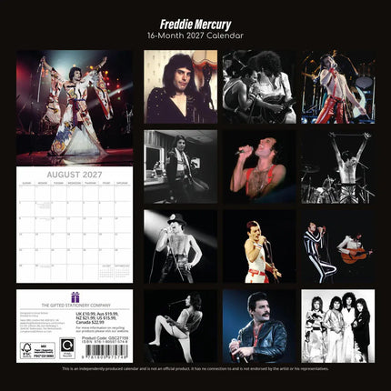 The Gifted Stationary Freddie Mercury Kalender 2027