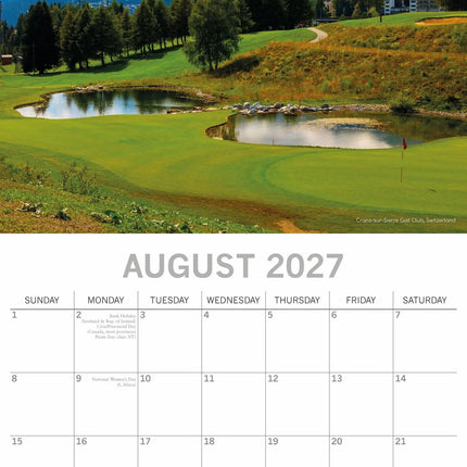 The Gifted Stationary Golf Courses Around the World Kalender 2027