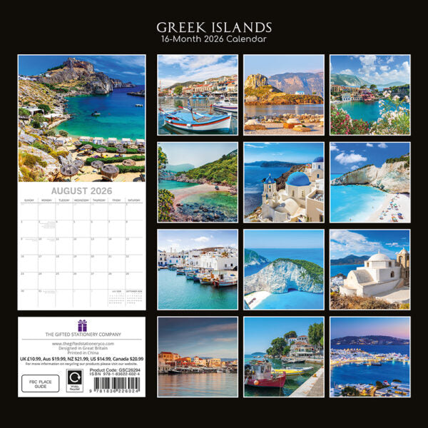 The Gifted Stationary Griekse Eilanden Kalender 2026