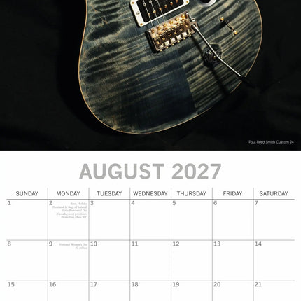The Gifted Stationary Iconic Guitars Kalender 2027