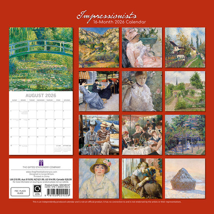The Gifted Stationary Impressionists 16 Maanden Kalender 2026