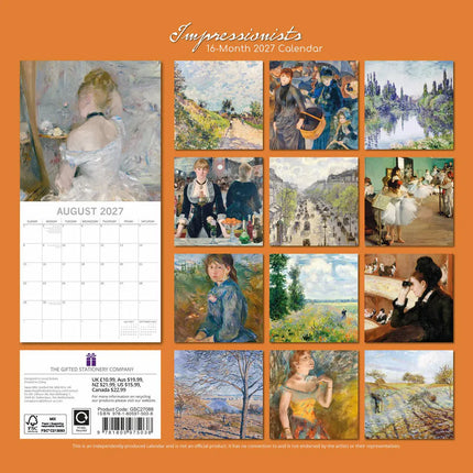 The Gifted Stationary Impressionists Kalender 2027