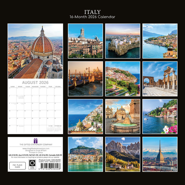 The Gifted Stationary Italië Kalender 2026