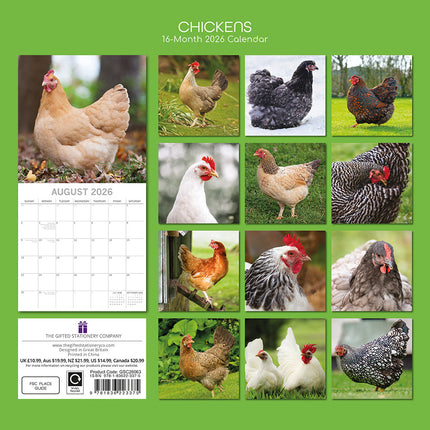 The Gifted Stationary Kippen 16 Maanden Kalender 2026