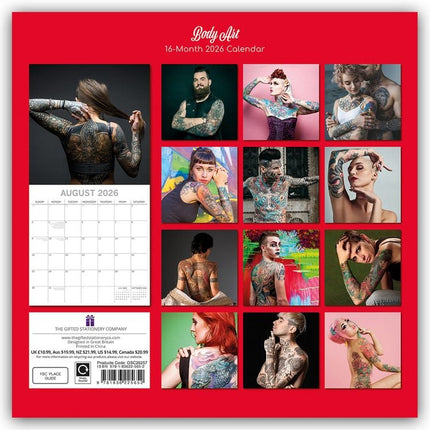 The Gifted Stationary Lichaamskunst Kalender 2026