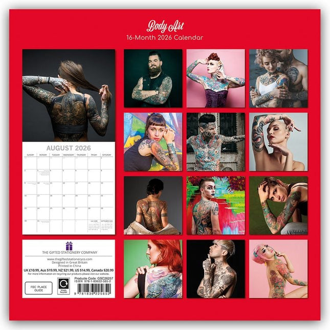 The Gifted Stationary Lichaamskunst Kalender 2026