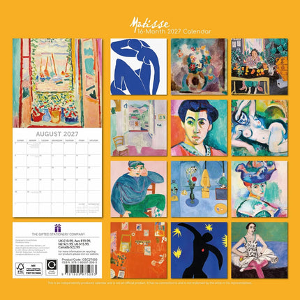 The Gifted Stationary Matisse Kalender 2027