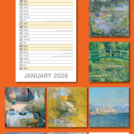 The Gifted Stationary Monet Slimline Kalender 2026