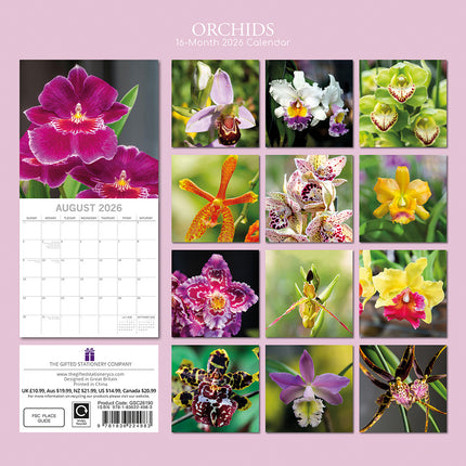 The Gifted Stationary Orchidee 16 Maanden Kalender 2026
